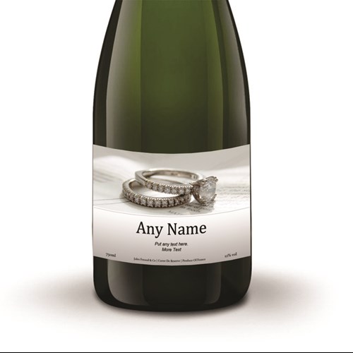 Jules Feraud Brut With Personalised Champagne Label Engagement Ring